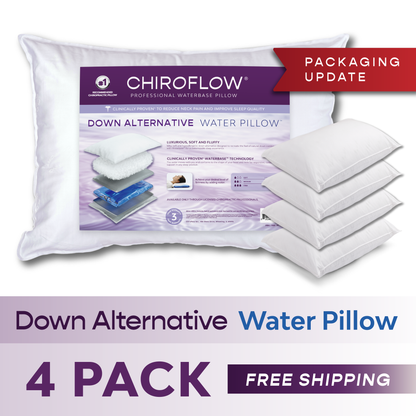 Chiroflow Down Alternative Water Pillows - 4 Pack