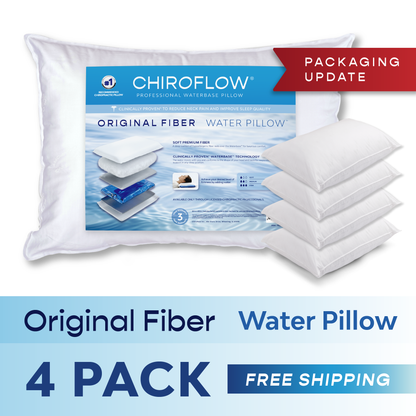 Chiroflow Original Fiber Water Pillows - 4 Pack