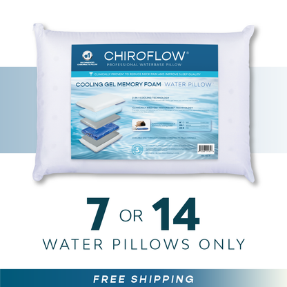 Chiroflow Cooling Gel Memory Foam Water Pillows - Multi-Pack Options