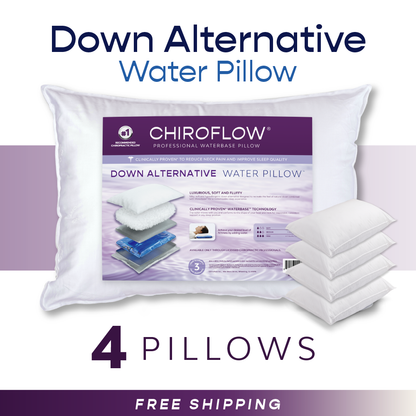 Chiroflow Down Alternative Water Pillows - 4 Pack