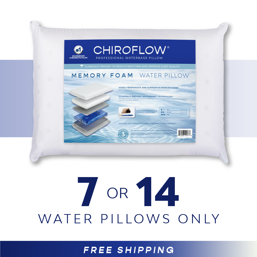 Chiroflow Premium Memory Foam Water Pillows - Multi-Pack Options