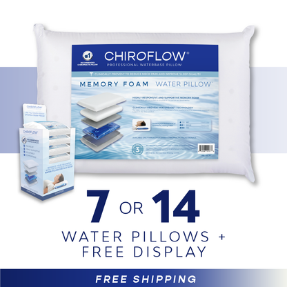 Chiroflow Premium Memory Foam Water Pillows - Multi-Pack Options