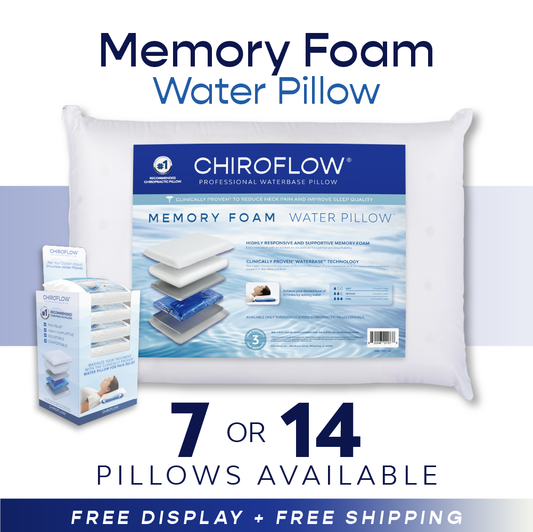 Chiroflow Premium Memory Foam Water Pillows - Multi-Pack Options