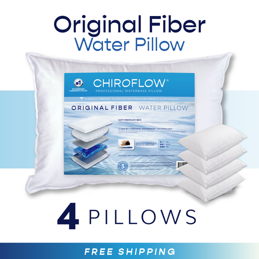 Chiroflow Original Fiber Water Pillows - 4 Pack